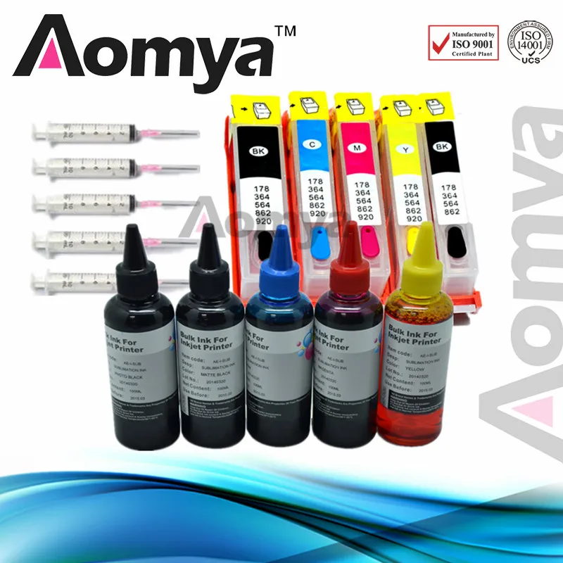 Aomya 5 Colors Compatible For HP 364 364XL Ink Cartridge Ink Refill Kit B8550 B8553 /B8558 C6380 C6383 C5324 C5383 C5380 C6324
Aomya 5 Colors Compatible For HP 364 364XL Ink Cartridge Ink Refill Kit B8550 B8553 /B8558 C6380 C6383 C5324 C5383 C5380 C6324
