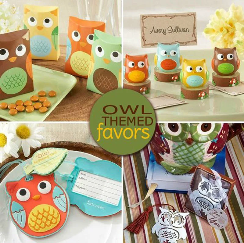 owl theme party favors