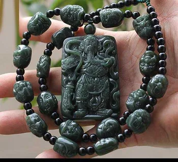 Militantly proclaim Xinjiang hetian jade guan gong pendant male money 18 arhats necklace jade jade brand 
Militantly proclaim Xinjiang hetian jade guan gong pendant male money 18 arhats necklace jade jade brand