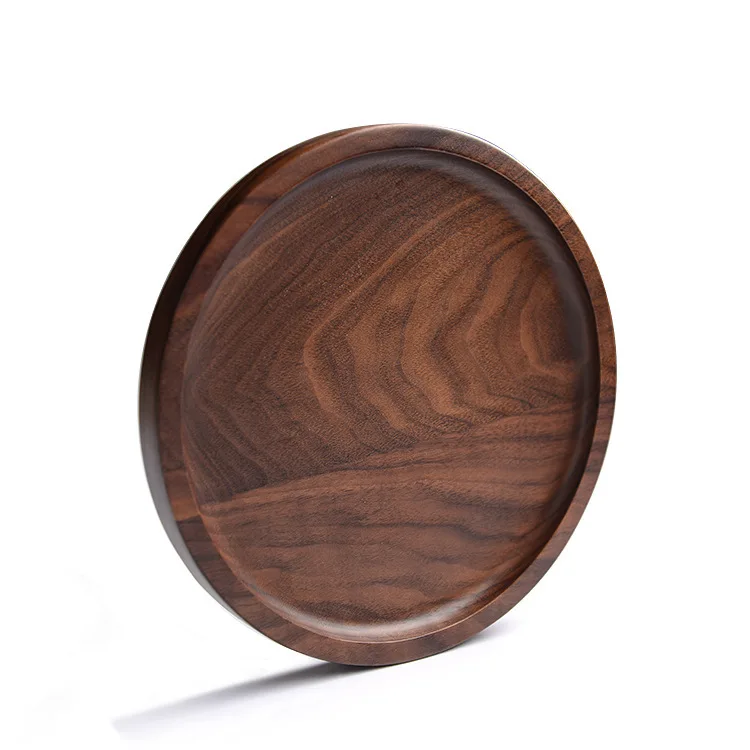 Boutique Black Walnut tray Western coffee, cake, tea, creative wood plate restaurant, coffee shop circular stitching.
Boutique Black Walnut tray Western coffee, cake, tea, creative wood plate restaurant, coffee shop circular stitching.