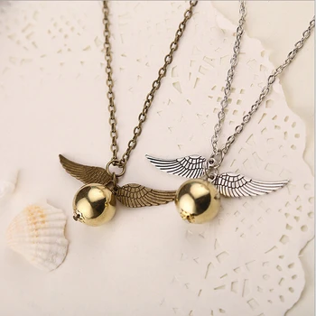 Free Shipping New Fashion Vintage Woman Lady Silver Wing Harry Gold Golden Snitch Necklaces&Pendants
Free Shipping New Fashion Vintage Woman Lady Silver Wing Harry Gold Golden Snitch Necklaces&Pendants
