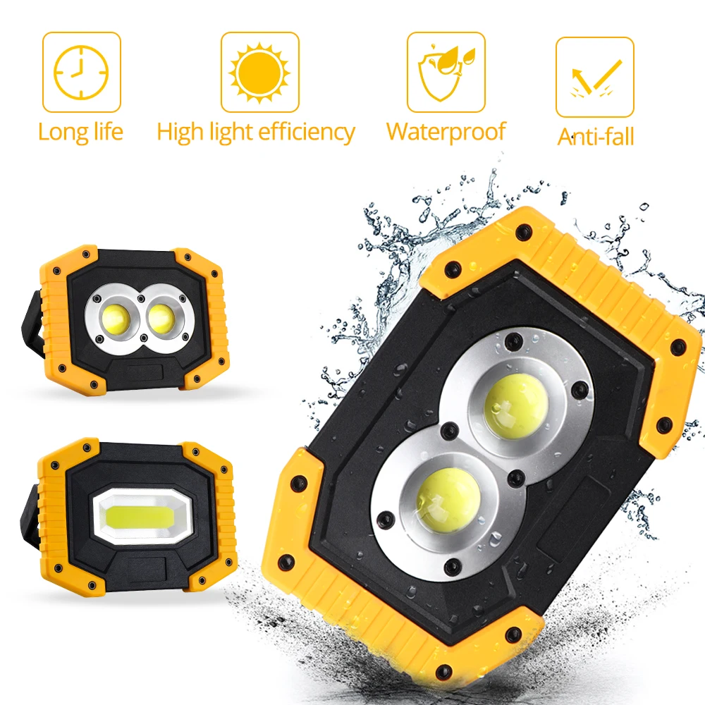 DC5V 20w Portable LED Floodlight USB Charging LED Spotlight 18650 Rechargeable Battery Powered Outdoor LED Emergency Light
DC5V 20w Portable LED Floodlight USB Charging LED Spotlight 18650 Rechargeable Battery Powered Outdoor LED Emergency Light