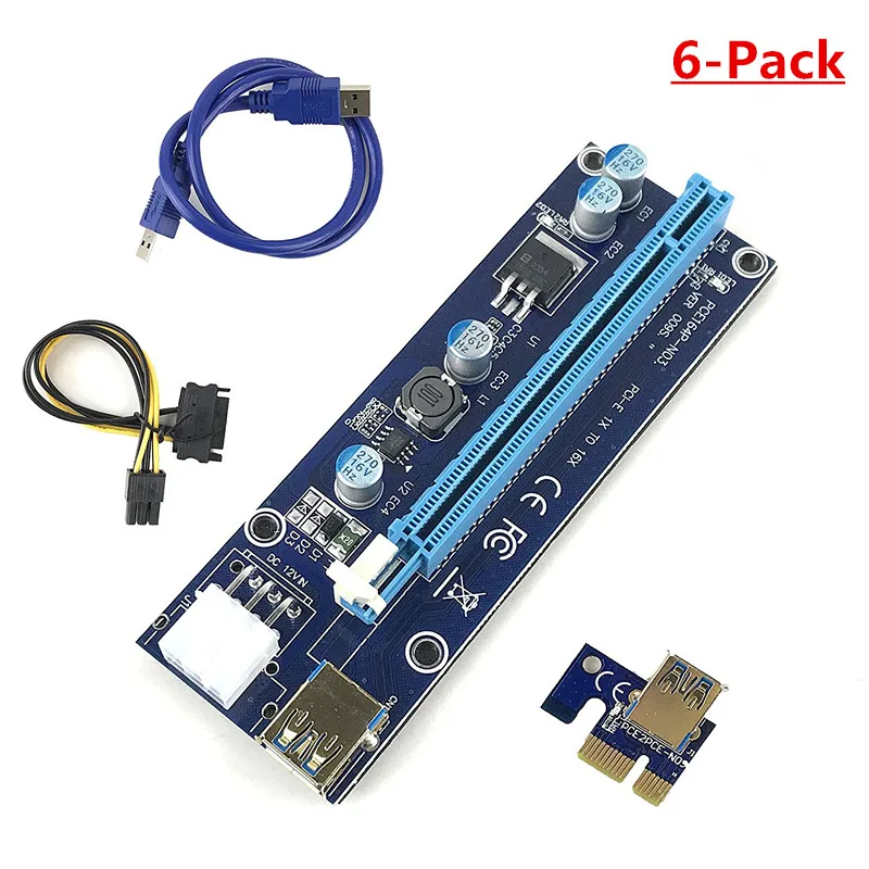 FUERAN Latest 009s PCI-E Riser - Gold Plated USB 3.0 interface - 1x to 16x Powered Riser Adapter Card 6-Pin PCI-E to SATA Power
FUERAN Latest 009s PCI-E Riser - Gold Plated USB 3.0 interface - 1x to 16x Powered Riser Adapter Card 6-Pin PCI-E to SATA Power