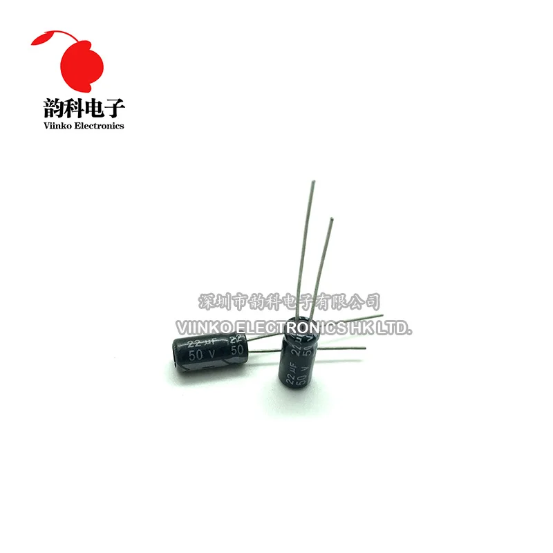 50pcs 22UF 50V 5X11mm Electrolytic Capacitor 50V 22UF 5*11mm Aluminum Electrolytic Capacitor