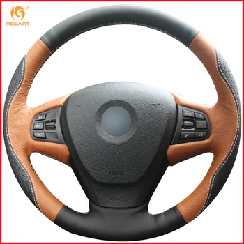 MEWANT Black Brown Genuine Leather Car Steering Wheel Cover for BMW F25 X3 2011-2017 F15 X5 2014 Interior Accessories Parts
MEWANT Black Brown Genuine Leather Car Steering Wheel Cover for BMW F25 X3 2011-2017 F15 X5 2014 Interior Accessories Parts