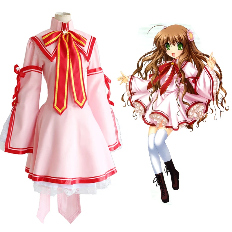 Аниме Rewrite Косплей Костюм Kanbe костюмы Котори Лолита горничной женское платье