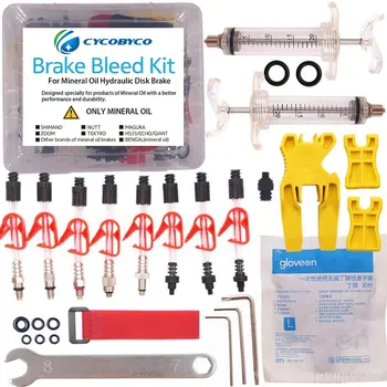 Mineral Oil Bicycle Hydraulic Disc Brake Bleed Kit For All Series Shimano / Magura / Tektro / ZOOM / CSC / ECHO / GIANT / HS33
Mineral Oil Bicycle Hydraulic Disc Brake Bleed Kit For All Series Shimano / Magura / Tektro / ZOOM / CSC / ECHO / GIANT / HS33