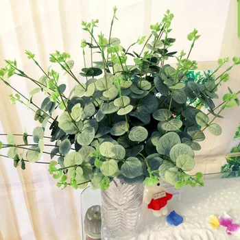 50cm Eucalyptus artificial leaves branches wedding home decoration 16 Heads Green faux tree leaf for flower decor fake plant
50cm Eucalyptus artificial leaves branches wedding home decoration 16 Heads Green faux tree leaf for flower decor fake plant
