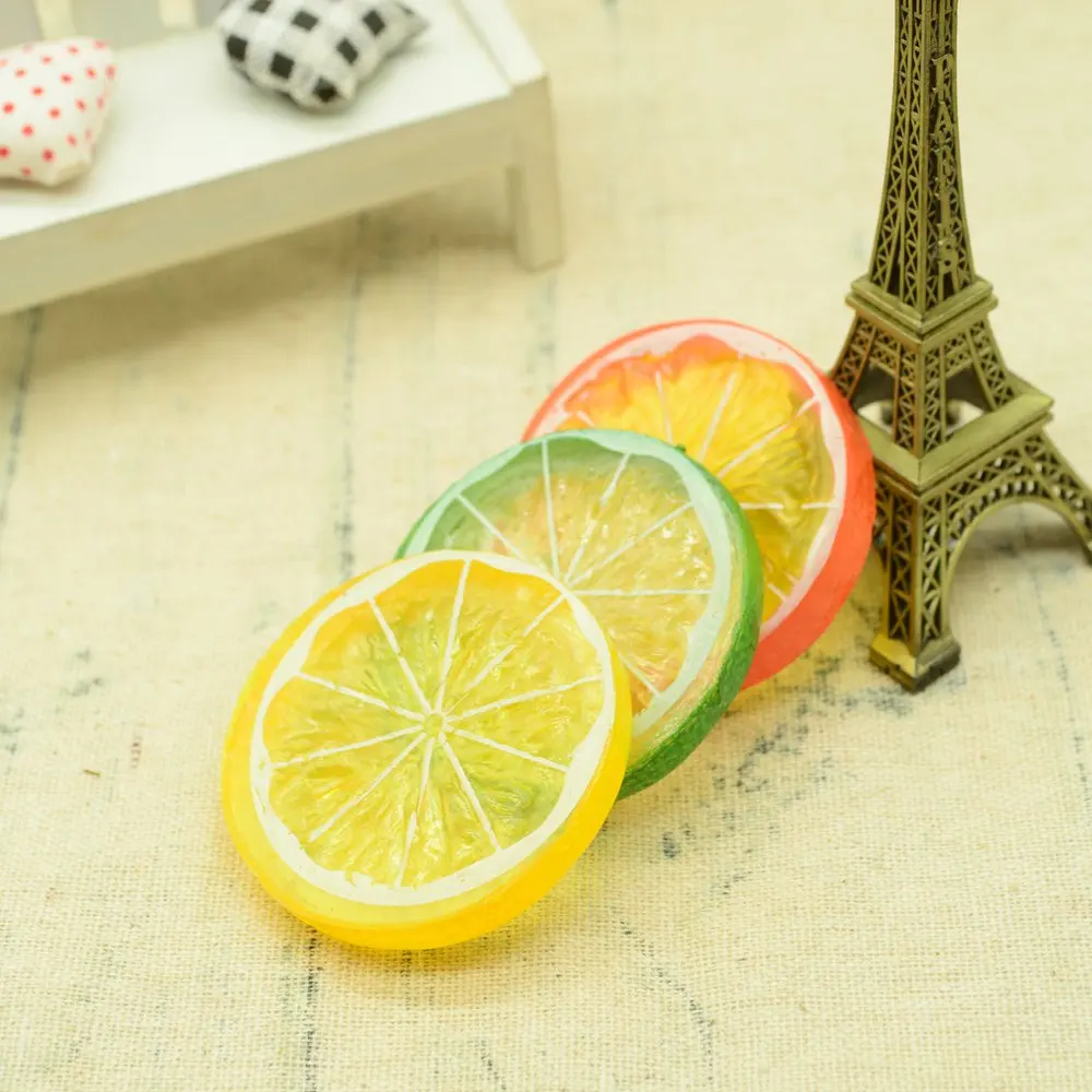 5CM artificial fruits fake plastic lemon Slices Foam Model Party Kitchen Wedding Decoration diy gifts scrapbooking kids toys 
5CM artificial fruits fake plastic lemon Slices Foam Model Party Kitchen Wedding Decoration diy gifts scrapbooking kids toys