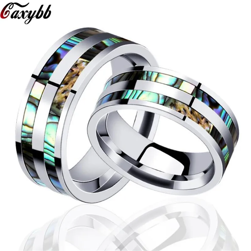 8mm Top Quality Stainless Steel Ring with Double Abalone Shell Inlay for Men Engagement Wedding Bands anillos hombre
8mm Top Quality Stainless Steel Ring with Double Abalone Shell Inlay for Men Engagement Wedding Bands anillos hombre