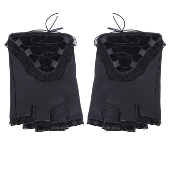 Women Glove Black Lace Leather Half Finger Gloves Fashion Dance Show Driving Gloves New Ladies Fashion Mittens 2020
Women Glove Black Lace Leather Half Finger Gloves Fashion Dance Show Driving Gloves New Ladies Fashion Mittens 2020