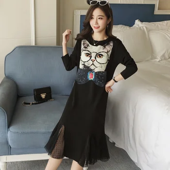 Spring and autumn new maternity dress cartoon stickers long-sleeved lace stitching breastfeeding dress dress pregnancy dres
Spring and autumn new maternity dress cartoon stickers long-sleeved lace stitching breastfeeding dress dress pregnancy dres