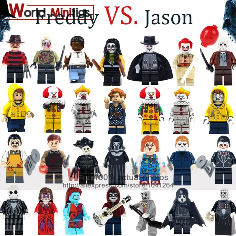 Single Sale The Horror Theme Movie Creepy Doll Scream Killer Dexter Morgan Jason Freddy Krueger Building Blocks Bricks Kids Toys
Single Sale The Horror Theme Movie Creepy Doll Scream Killer Dexter Morgan Jason Freddy Krueger Building Blocks Bricks Kids Toys
