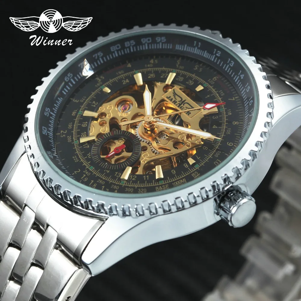 2018 Fashion WINNER Men Mechanical Wrist Watches Full Stainless Steel Sports Automatic Watches Skeleton Relogio Masculino
2018 Fashion WINNER Men Mechanical Wrist Watches Full Stainless Steel Sports Automatic Watches Skeleton Relogio Masculino