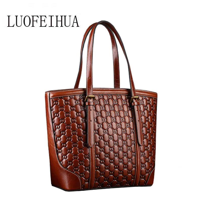 LUOFEIHUA 2019 new ethnic style embossed retro handbag Brand-name large-capacity pure leather tote bag
LUOFEIHUA 2019 new ethnic style embossed retro handbag Brand-name large-capacity pure leather tote bag