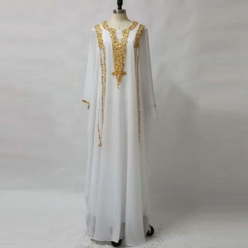 White And Gold Prom Dresses 2018 Arabic Muslim Long Sleeve Evening Dresses Plus Size Fancy Dubai Kaftan Dress Robe de soiree
White And Gold Prom Dresses 2018 Arabic Muslim Long Sleeve Evening Dresses Plus Size Fancy Dubai Kaftan Dress Robe de soiree