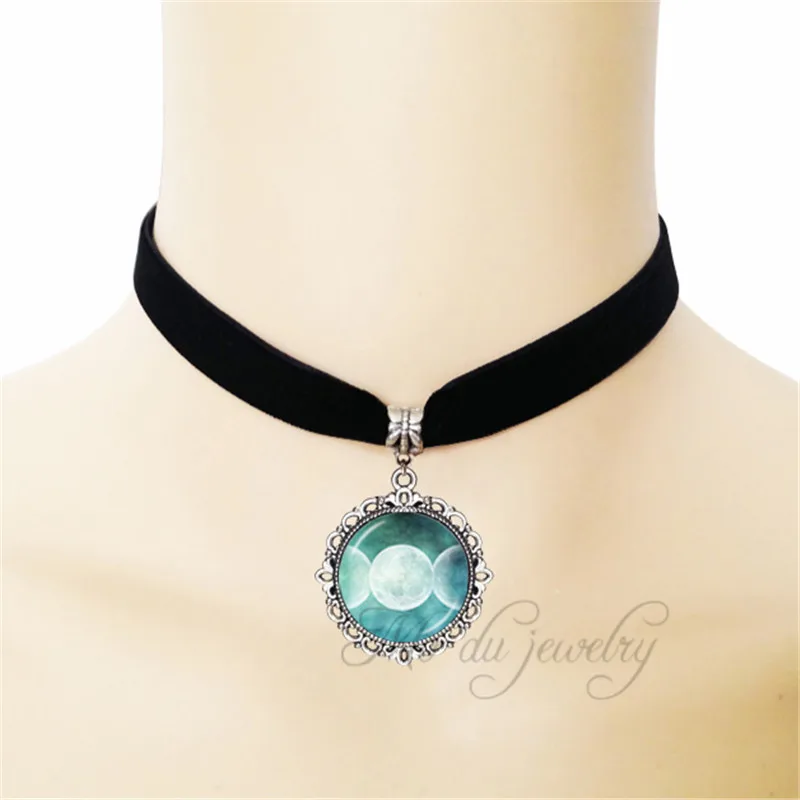 Pagan Witch Wiccan Magic Black Ribbon Pendant Jewelry Triple Goddess Pentagram Choker Necklace Maiden Mother Crone Jewellery
Pagan Witch Wiccan Magic Black Ribbon Pendant Jewelry Triple Goddess Pentagram Choker Necklace Maiden Mother Crone Jewellery