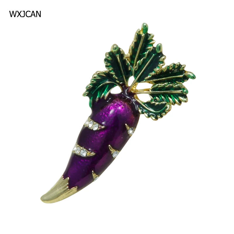 WXJCAN new rhinestone enamel brooch pins Radish Harajuku clothes accessory Plant vegetable fruit brooches pin Size 42mm*20mm
WXJCAN new rhinestone enamel brooch pins Radish Harajuku clothes accessory Plant vegetable fruit brooches pin Size 42mm*20mm