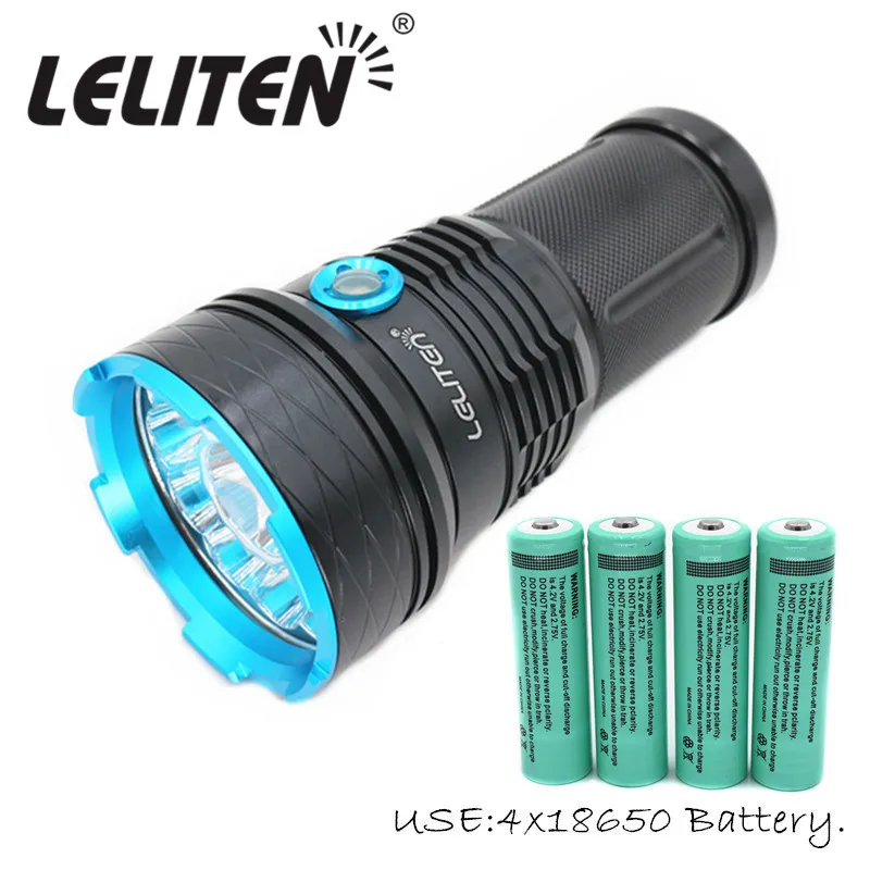30000Lm XML-T6x12 powerful led flashlight Hunting lamp Outdoor Torches torchflashlight lantern Use 4x 18650 battery
30000Lm XML-T6x12 powerful led flashlight Hunting lamp Outdoor Torches torchflashlight lantern Use 4x 18650 battery