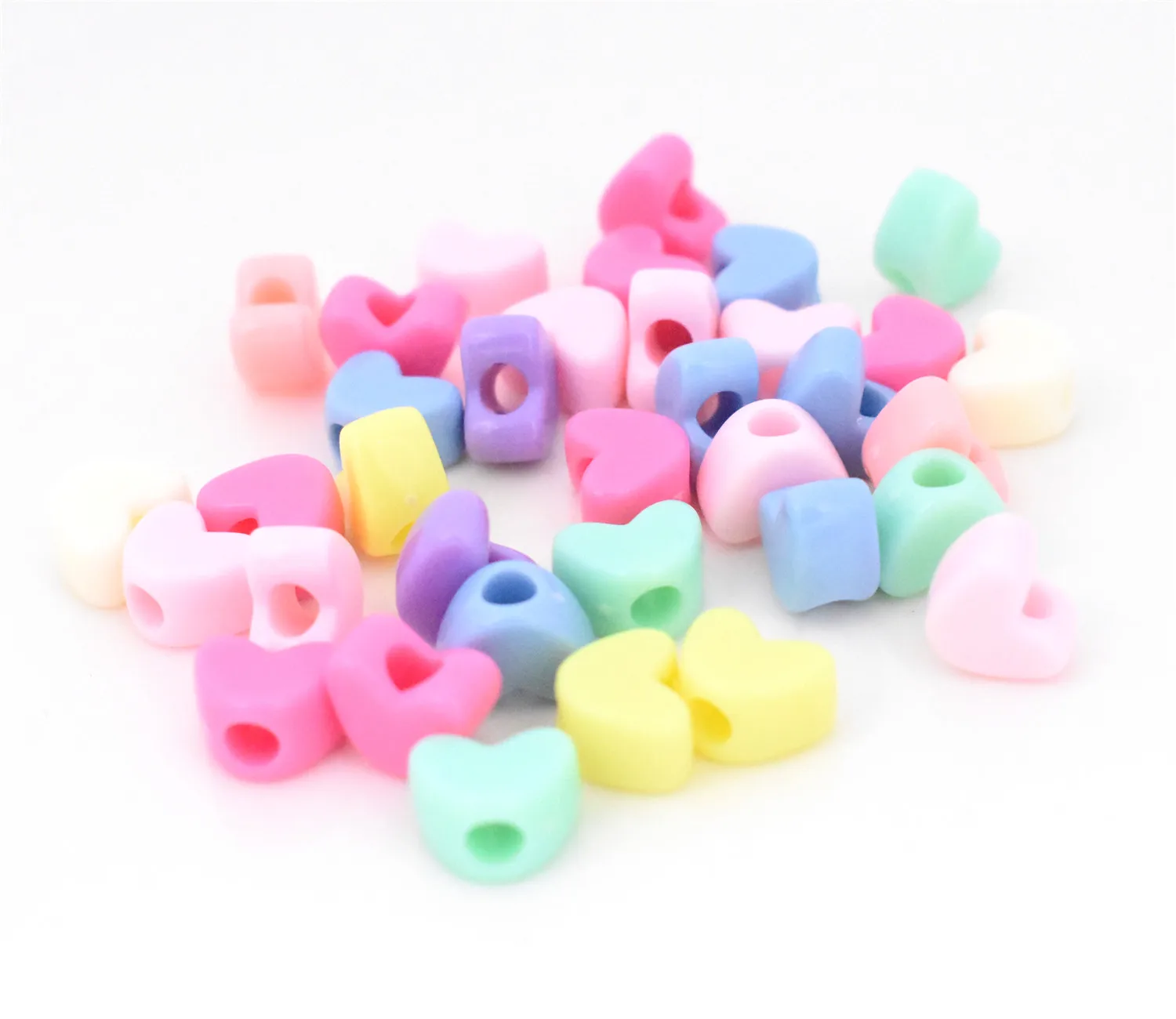 50pcs/lot 11x9mm Large Hole Mixed Candy Colors Acrylic Heart Style Beads Children's beaded toy DIY Handmade Jewelry Accessories-
50pcs/lot 11x9mm Large Hole Mixed Candy Colors Acrylic Heart Style Beads Children's beaded toy DIY Handmade Jewelry Accessories-