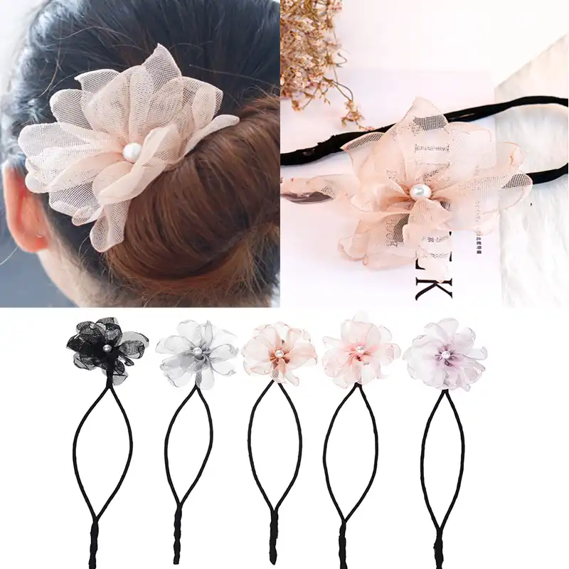 M Mism Korean Style Girls Diy Hair Styling Headband Flower
