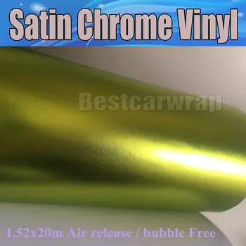 PROTWRAPS Lime Green Satin Chrome Vinyl Car Wrap Film with air bubble Free For Luxury Vehicle Graphics Covers foil 1.52x20m/Roll
PROTWRAPS Lime Green Satin Chrome Vinyl Car Wrap Film with air bubble Free For Luxury Vehicle Graphics Covers foil 1.52x20m/Roll