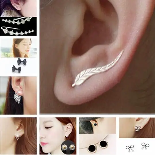 Stud Earrings Alloy Feather Wings Leaves Heart Shaped Bows Imitation pearls Flowers Earrings Fashion 2019 Women's Jewelry
Stud Earrings Alloy Feather Wings Leaves Heart Shaped Bows Imitation pearls Flowers Earrings Fashion 2019 Women's Jewelry