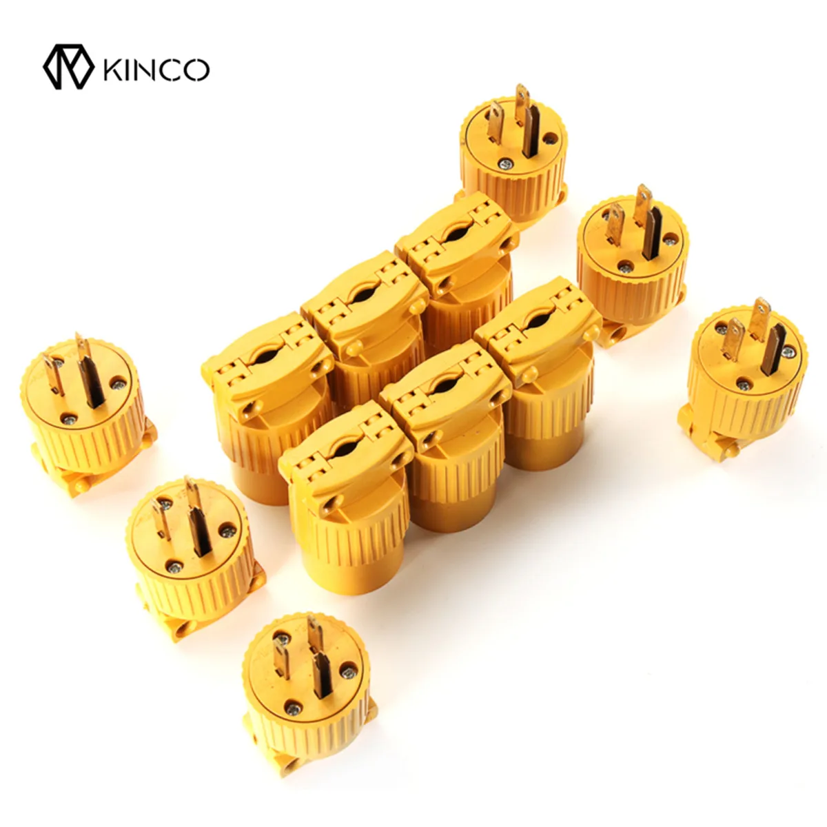 KINCO 12Pcs Male & Female Extension Cord Replacement Electrical End Plugs 15A 125V 3 Prong Outlet Plug Universal Adapter
KINCO 12Pcs Male & Female Extension Cord Replacement Electrical End Plugs 15A 125V 3 Prong Outlet Plug Universal Adapter