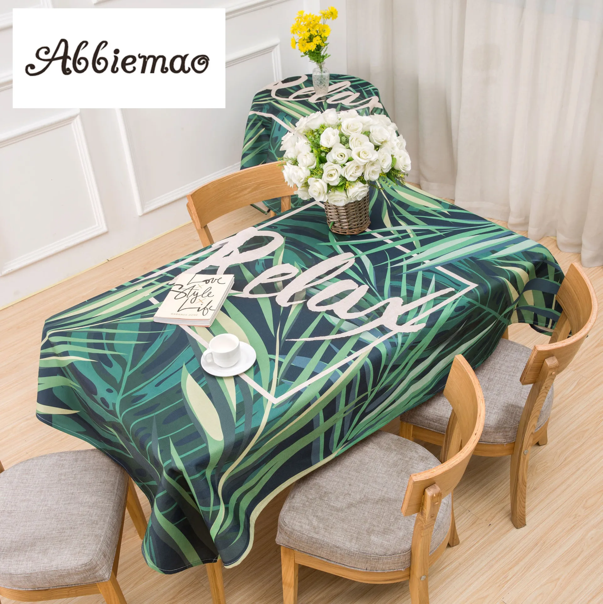 Abbiemao Tropical Green Leaves Printing Tablecloth Square Decorative Desk Cover Tea table Dustproof And Waterproof cloth
Abbiemao Tropical Green Leaves Printing Tablecloth Square Decorative Desk Cover Tea table Dustproof And Waterproof cloth