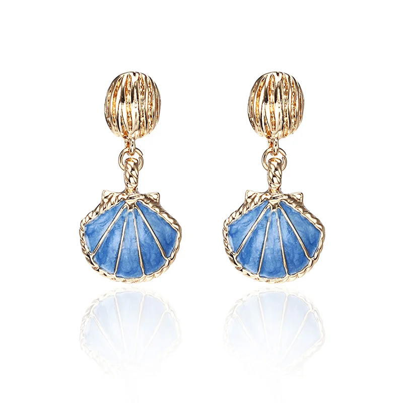E027 Dangle Long Earrings For Women Classic Pattern Metal Shell Shaped Drop Earring Bijouterie Hot Sale
E027 Dangle Long Earrings For Women Classic Pattern Metal Shell Shaped Drop Earring Bijouterie Hot Sale