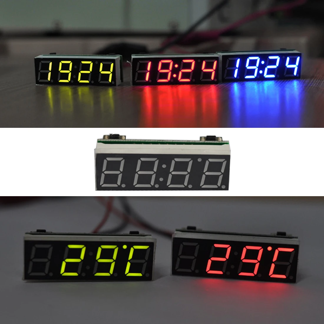 3 in 1 LED DIY Digtal Clock Temperature and Voltage Module Electronic High- Precision DC 5V-30V
3 in 1 LED DIY Digtal Clock Temperature and Voltage Module Electronic High- Precision DC 5V-30V