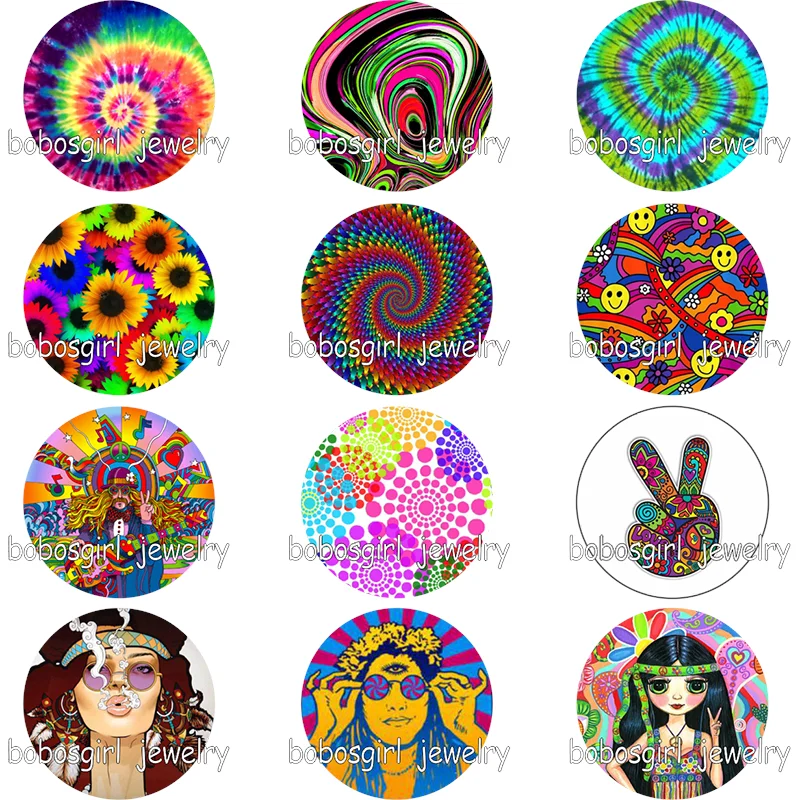 hippie gilr colorful flower glass Snap button photo glass cabochon flat back GS9861
hippie gilr colorful flower glass Snap button photo glass cabochon flat back GS9861