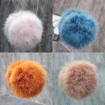 Women's Handbags 2018 Autumn Winter Female Chain Shoulder Crossbody Round Bag Fur Ostrich Feather Turkey Cute Bag Bolsa Feminina
Women's Handbags 2018 Autumn Winter Female Chain Shoulder Crossbody Round Bag Fur Ostrich Feather Turkey Cute Bag Bolsa Feminina