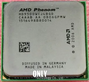 AMD Phenom X4 9500 CPU Processor Quad-CORE (2.2Ghz/ 2M / 95W / 2200GHz) Socket am2+ free shipping 940 pin
AMD Phenom X4 9500 CPU Processor Quad-CORE (2.2Ghz/ 2M / 95W / 2200GHz) Socket am2+ free shipping 940 pin