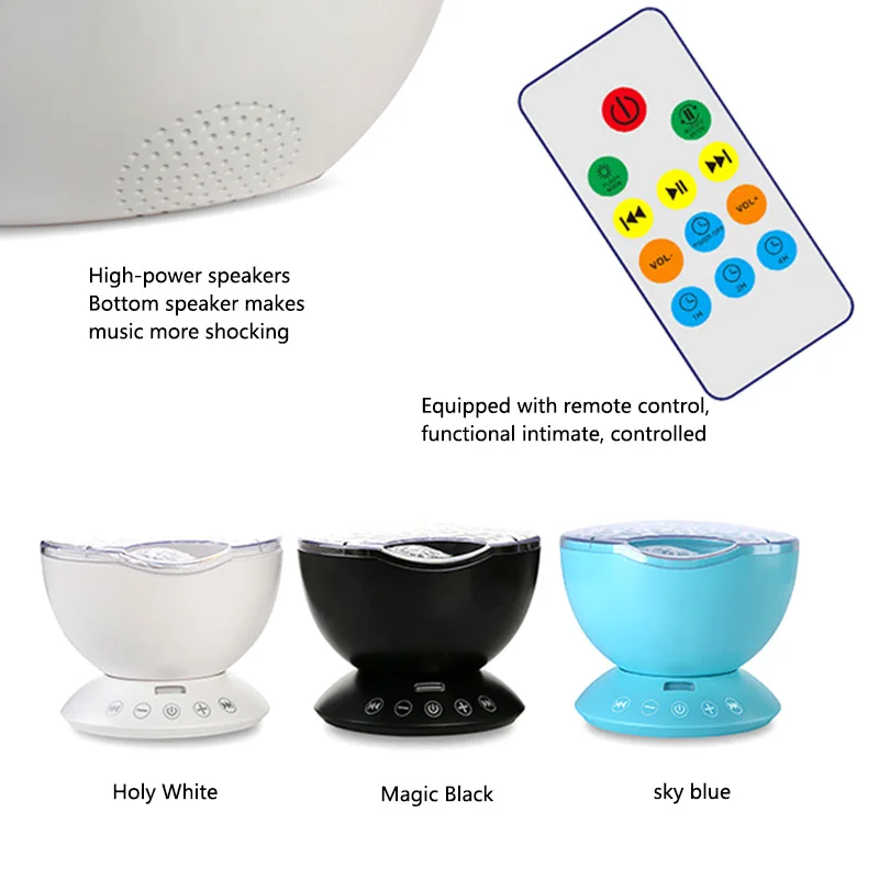 Remote Control Ocean Wave Projector Rotating Night Light Music Player TF Card Night Lamp For Kids Bedroom Living Room D20
Remote Control Ocean Wave Projector Rotating Night Light Music Player TF Card Night Lamp For Kids Bedroom Living Room D20