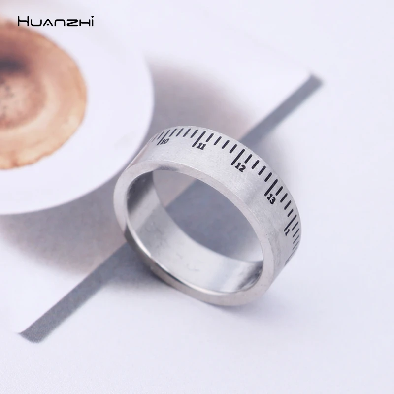 HUANZHI New 2019 Titanium Steel Digital Scale Date Scrub Ring for Women Girls Couple Party Accessories Popular Simple Jewelry
HUANZHI New 2019 Titanium Steel Digital Scale Date Scrub Ring for Women Girls Couple Party Accessories Popular Simple Jewelry