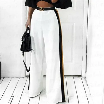 Spring Summer Women Side Striped Patchwork Long Wide Leg Pants Female Elastic High Waist Long Fashion New Students Casual Pants
Spring Summer Women Side Striped Patchwork Long Wide Leg Pants Female Elastic High Waist Long Fashion New Students Casual Pants
