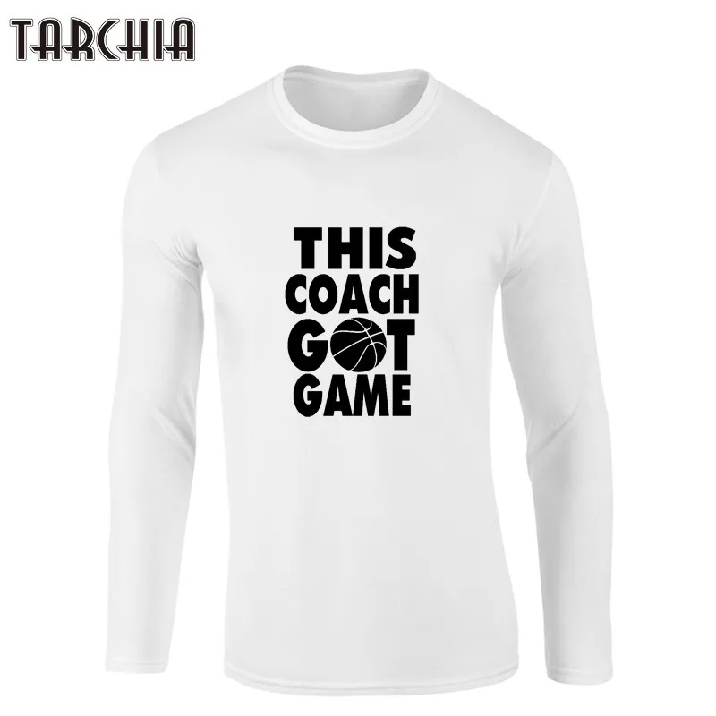 TARCHIA Men T Shirt Cotton Long Sleeve Young Style THIS COACH GOT GAME Letter Printed Slim Fit Fitness Men Clothes
TARCHIA Men T Shirt Cotton Long Sleeve Young Style THIS COACH GOT GAME Letter Printed Slim Fit Fitness Men Clothes