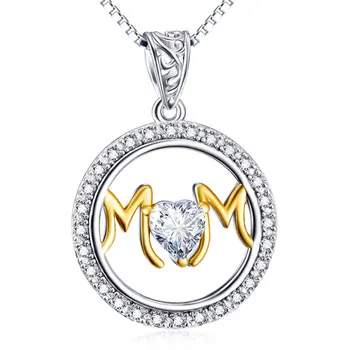 Fashion Mom Letters Necklace Silver Color Round Pendant Necklace Jewelry For Mother's Day Gift
Fashion Mom Letters Necklace Silver Color Round Pendant Necklace Jewelry For Mother's Day Gift