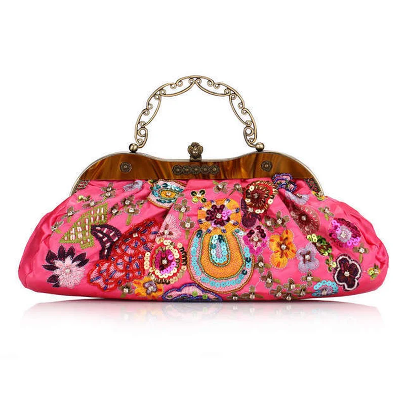 Bamboo Charm Vintage Embroidered Beading Flower Floral Handbag Pouch For Women Metal Handle Single Chain Shoulder Bag Crossbody
Bamboo Charm Vintage Embroidered Beading Flower Floral Handbag Pouch For Women Metal Handle Single Chain Shoulder Bag Crossbody