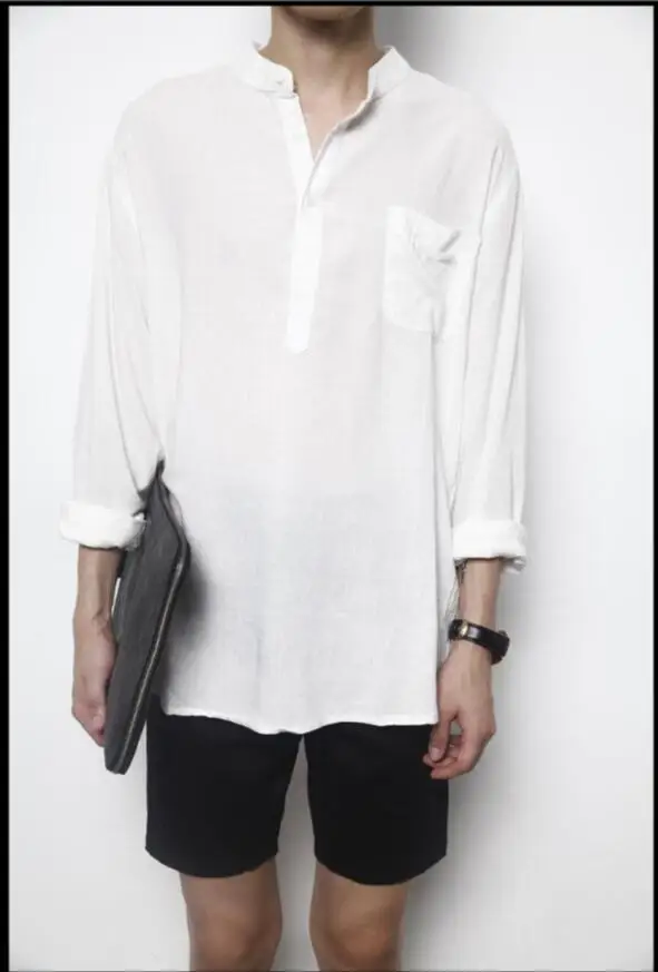 S-6xl Chinese Style Casual Summer Linen Shirt Men's Cotton Linen Long Sleeve Stand Collar Solid Color Thin Shirts Singer Clothes
S-6xl Chinese Style Casual Summer Linen Shirt Men's Cotton Linen Long Sleeve Stand Collar Solid Color Thin Shirts Singer Clothes