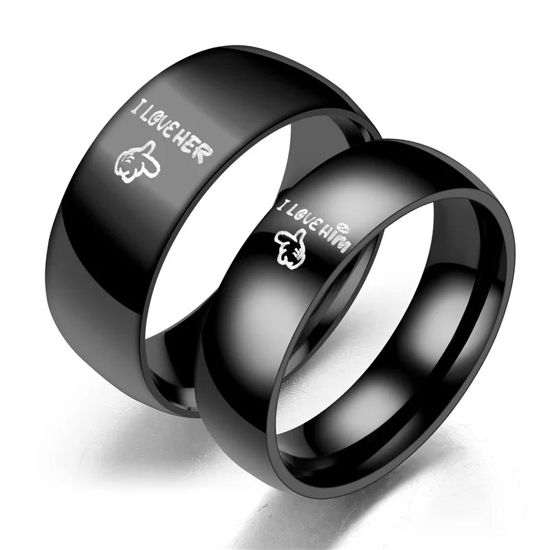 Love is forever couple promise wedding rings never fades stainless steel engagement ring
Love is forever couple promise wedding rings never fades stainless steel engagement ring