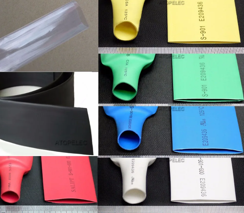 50mm Wide / 30mm Diameter Polyolefin 2:1 Heat Shrink Tubing ROHS UL Black/Red/Yellow/Green/Blue/White/Clear
50mm Wide / 30mm Diameter Polyolefin 2:1 Heat Shrink Tubing ROHS UL Black/Red/Yellow/Green/Blue/White/Clear