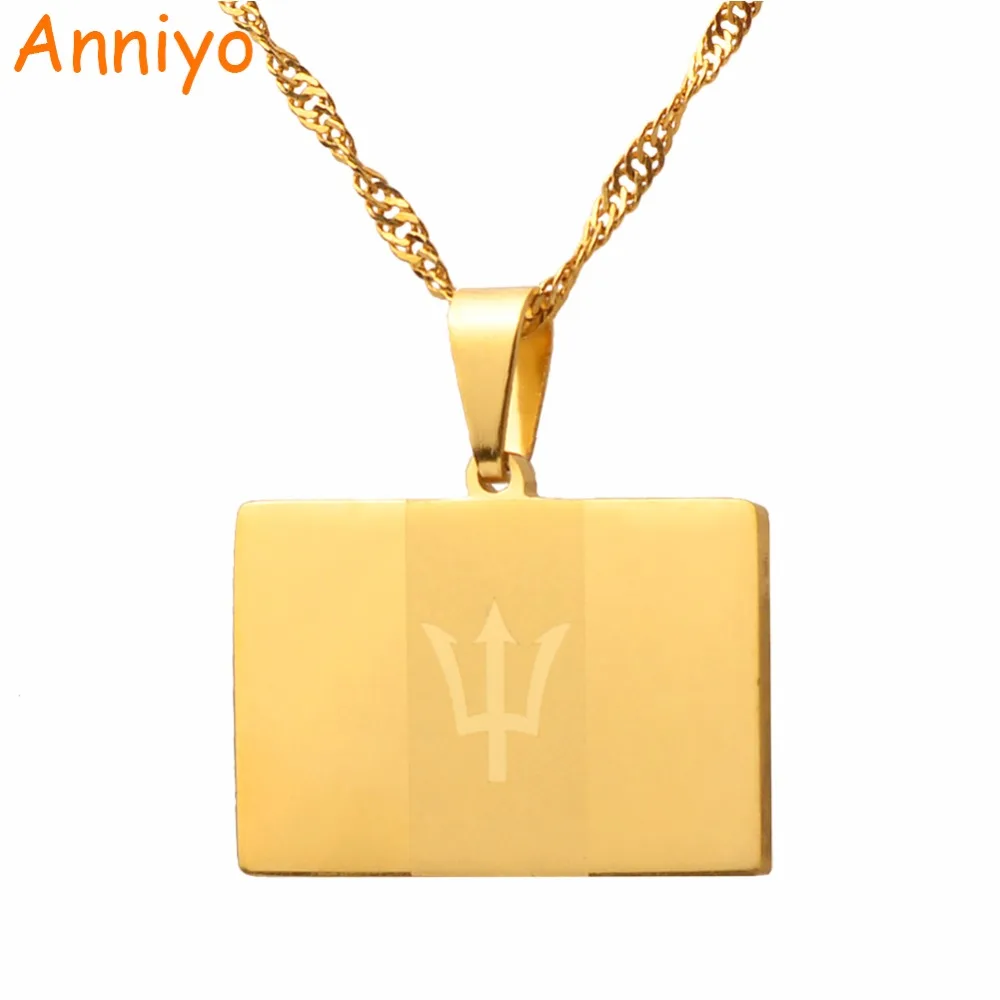 Anniyo Gold Color Flag of the Barbados Island Pendant Necklaces National Flag Jewelry Gifts #026521
Anniyo Gold Color Flag of the Barbados Island Pendant Necklaces National Flag Jewelry Gifts #026521