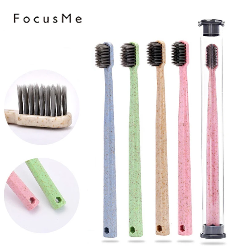 FocusMe Adult Travel Toothbrush Portable Wheat Straw Tooth Cleaning Charcoal Soft Bristle Brush With Travel Storage Case
FocusMe Adult Travel Toothbrush Portable Wheat Straw Tooth Cleaning Charcoal Soft Bristle Brush With Travel Storage Case