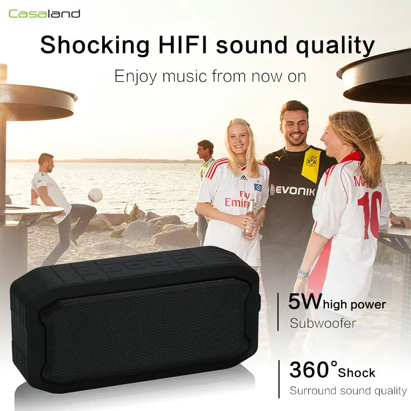 Casaland Outdoor Portable Bluetooth Speakers IPX7 Waterproof Bluetooth 5.0 Subwoofer U disk TF Card Wireless Call
Casaland Outdoor Portable Bluetooth Speakers IPX7 Waterproof Bluetooth 5.0 Subwoofer U disk TF Card Wireless Call