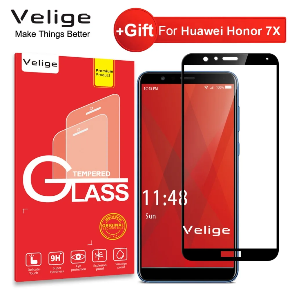 Velige 2.5D Full Cover Tempered Glass for Huawei Honor 7X Honor7X 7 X Screen Protector Ultra Thin Safety Glass Film
Velige 2.5D Full Cover Tempered Glass for Huawei Honor 7X Honor7X 7 X Screen Protector Ultra Thin Safety Glass Film