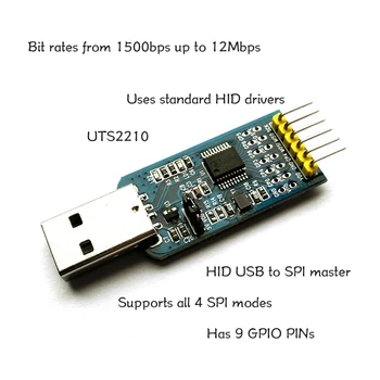 UTS2210 USB to SPI Master HID MCP2210 Converter Adapter GPIO DIY RC Electronic Toy Robot Development Board MCU UNO
UTS2210 USB to SPI Master HID MCP2210 Converter Adapter GPIO DIY RC Electronic Toy Robot Development Board MCU UNO