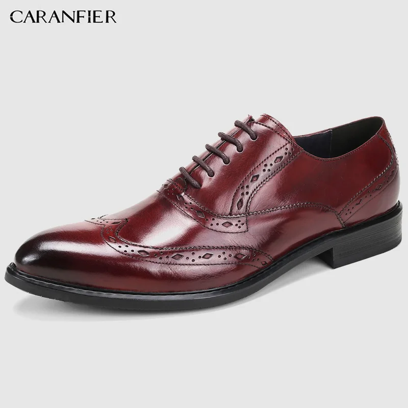 CARANFIER Mens Dress Shoes Genuine Leather Pointed Toe High Quality Casual Carved Hollow Lace-Up Breathable Male Wedding Shoes
CARANFIER Mens Dress Shoes Genuine Leather Pointed Toe High Quality Casual Carved Hollow Lace-Up Breathable Male Wedding Shoes