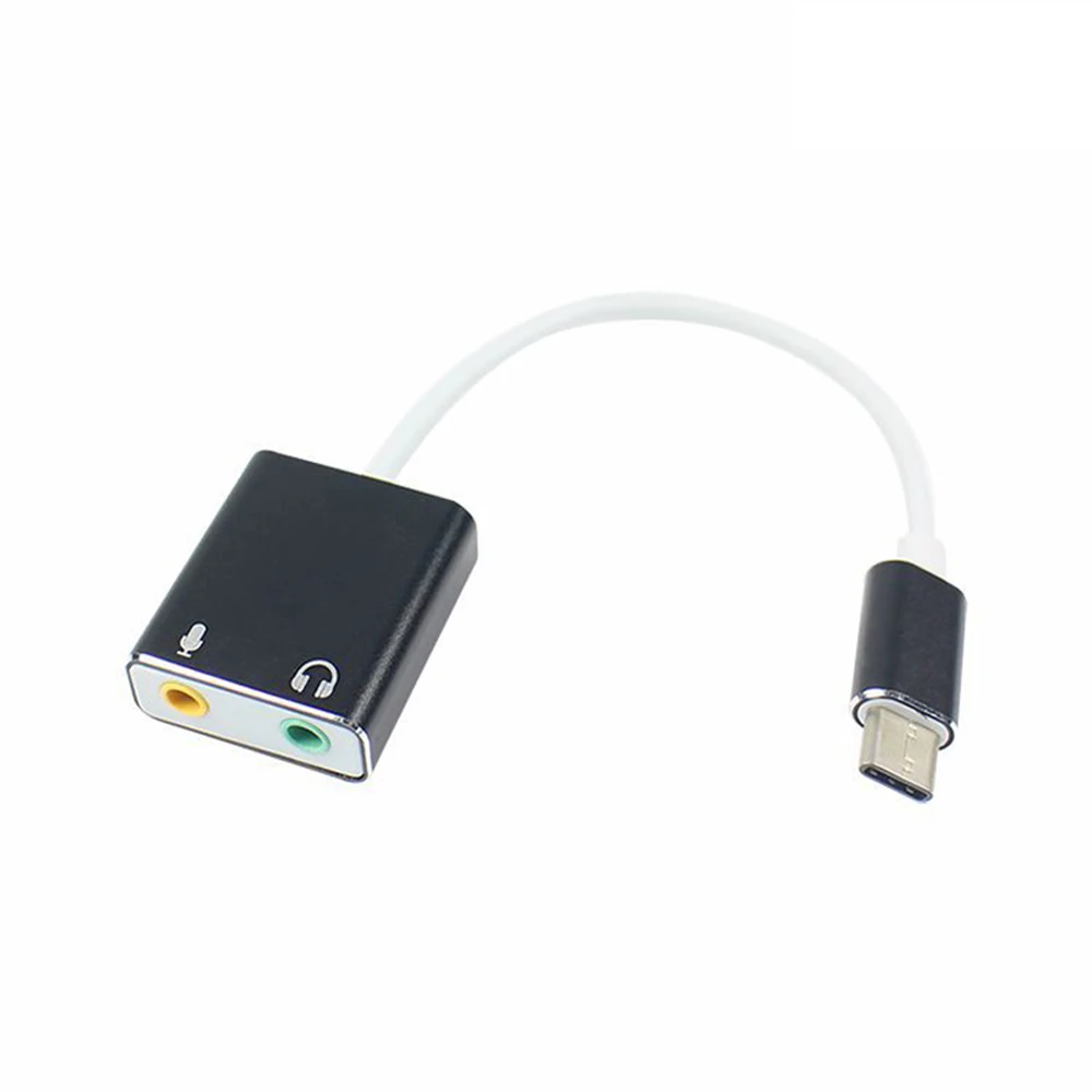 USB C to 3.5mm Audio Jack Headphone Mic Sound Adapter for PC, 7.1 External Type C USB Sound Card for Macbook Pro Air.
USB C to 3.5mm Audio Jack Headphone Mic Sound Adapter for PC, 7.1 External Type C USB Sound Card for Macbook Pro Air.
